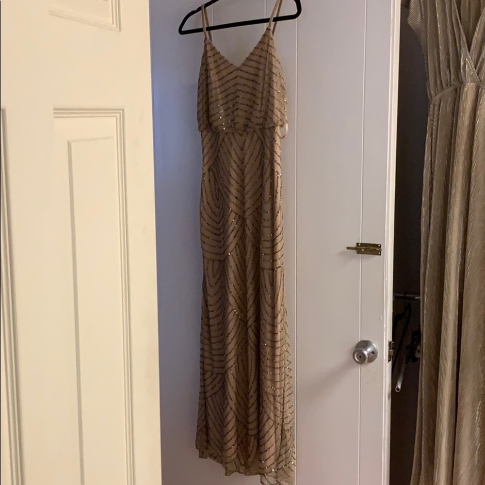 Adrianna Papell Beaded Blouson Gown